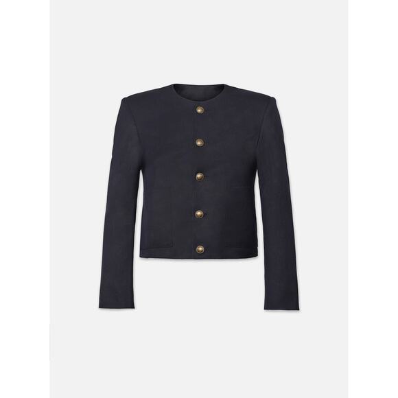 Frame Button Front Navy Jacket Size M - Picture 1 of 5